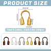 1200Pcs 6 Colors Brass Wire Guardians KK-ME0002-76-2