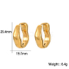 Stainless Steel Irregular Wave Line Hoop Earrings QJ6733-4