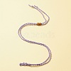 4Pcs 4 Colors Braided Wax Cord Macrame Pouch Necklace Making NJEW-FS0001-07-4