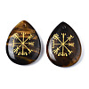 Natural Tiger Eye Pendants G-T122-72C-2