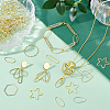 120Pcs 6 Styles Brass Linking Rings KK-PH0011-32-2