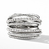 Alloy Micro Pave Cubic Zirconia Rings PW-WGDF035-03-1