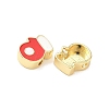 Christmas Brass Enamel Beads KK-I474-G15-2