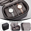 Cowhide Leather Watch Storage Zipper Boxes with Velvet Inside CON-WH0094-44B-4