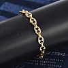 304 Stainless Steel Oval Link Chain Bracelets for Women Men BJEW-F488-48A-G-3