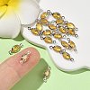 SHEGRACE Brass Pave Cubic Zirconia Oval Connector Charms XGRQ2O407-439C-P-4