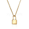 Stylish Stainless Steel Padlock Pendant Necklace for Women's Daily Wear JX6523-1-1