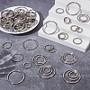 100Pcs 5 Styles Iron Linking Ring IFIN-GO0001-04-4