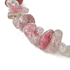 Natural Cherry Blossom Jasper Chip Beaded Stretch Bracelets BJEW-JB10909-3