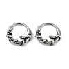 Snake 316 Surgical Stainless Steel Hoop Earrings EJEW-G416-27AS-4