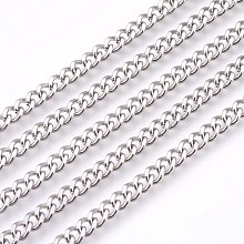 Tarnish Resistant 201 Stainless Steel Curb Chains CHS-L017-22H