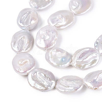 Natural Nucleated Baroque Keshi Pearl Beads Strands PEAR-S022-B-01-1