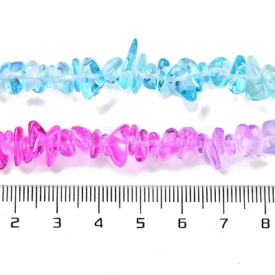 Spray Painted Transparent Glass Beads Strands X-GLAA-P060-01A-15-1