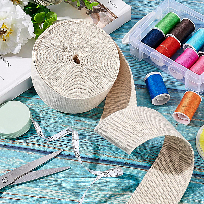 Polyester-Cotton Flat Ribbon OCOR-WH0074-23-1