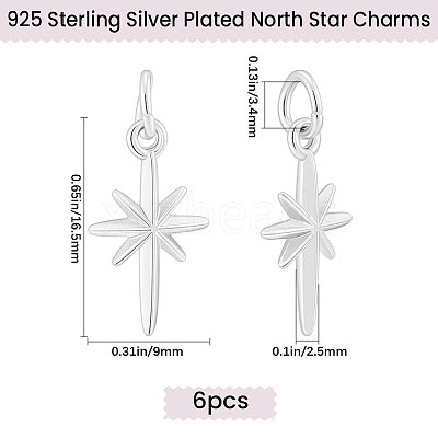 6Pcs Brass Pendants KK-BBC0026-01S-1