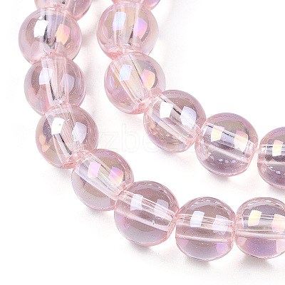 Electroplate Transparent Glass Beads Strands LS-GLAA-T032-T6mm-AB10-1