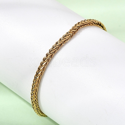304 Stainless Steel Wheat Chains Bracelets for Women BJEW-A158-02H-G-1
