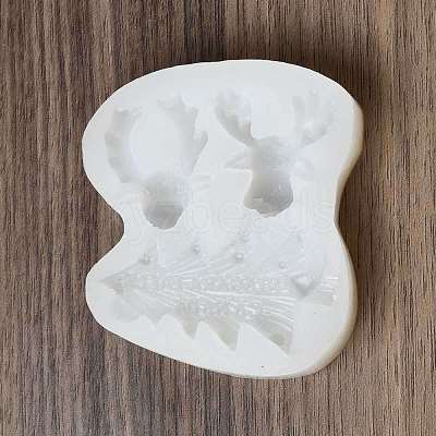 Double Christmas Deer DIY Candlestick Silicone Molds SIMO-B002-04-1
