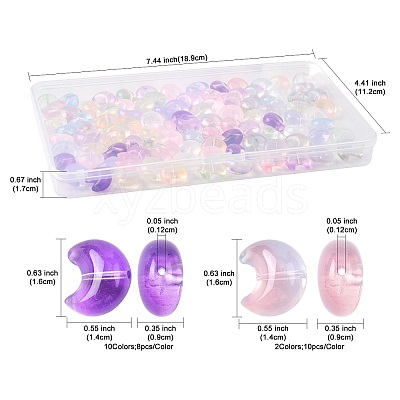 100Pcs 12 Styles Baking Paint Transparent Glass Beads DGLA-FS0001-26-1