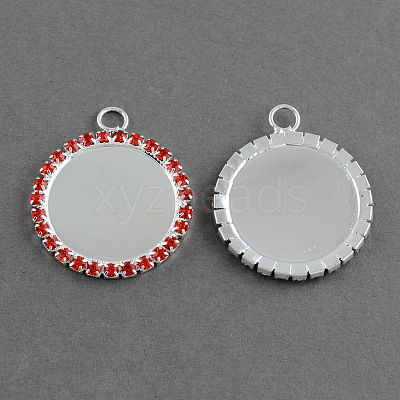 Brass Rhinestone Pendant Cabochon Settings RB-R006-M-1