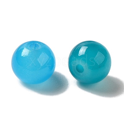 600Pcs 24 Colors Baking Paint Imitation Jade Glass Round Beads DGLA-JP0001-29-8mm-1