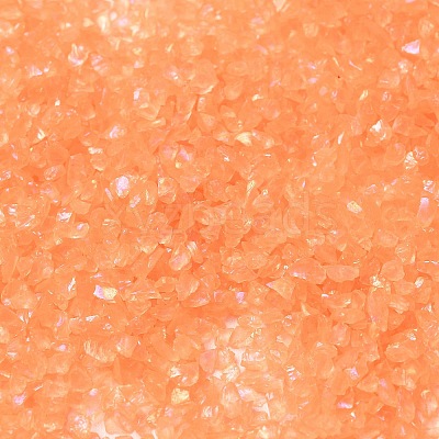 Transparent Electroplate Crushed Glass Craft GLAA-F123-01-1