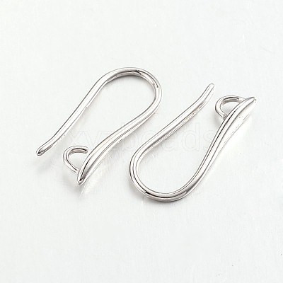 Brass Earring Hooks for Earring Designs KK-M142-02P-NR-1