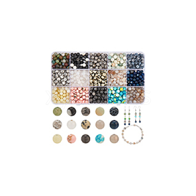 750Pcs 15 Styles Mixed  Gemstone Baeds G-NB0005-42A-1