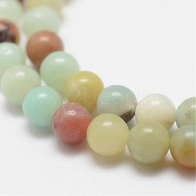Natural Flower Amazonite Beads Strands G-F415-4mm-1