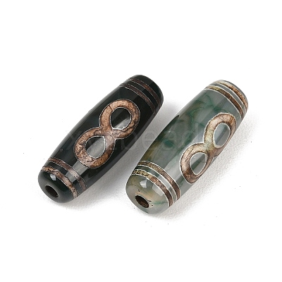 Tibetan Style dZi Beads TDZI-E004-43-1