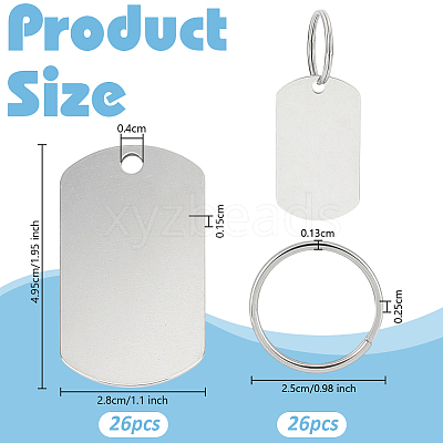 DIY Stainless Steel Keychain Making Kits DIY-OC0014-11B-1