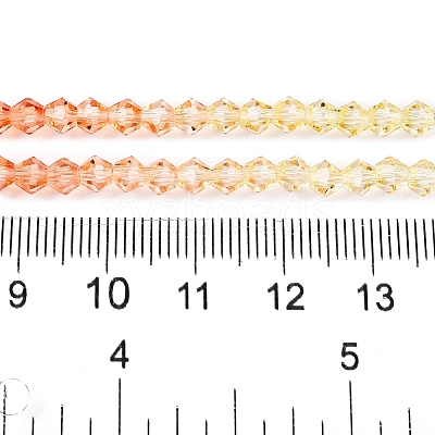 Gradient Color Baking Paint Glass Bead Strands DGLA-A039-T2mm-A013-1