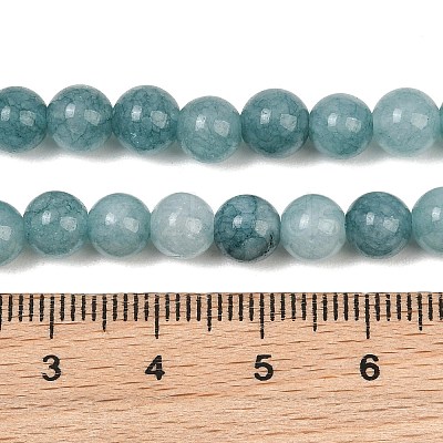 Natural Dyed White Jade Beads Strands GG-CBAEB22-B01-6mm-04-1