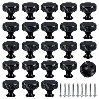 30Sets Flat Round Aluminium Alloy Drawer Pull Handles AJEW-AR0005-73-1