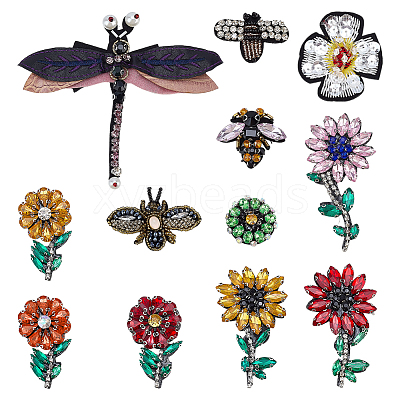 12Pcs 12 Styles Felt Ornament Accessories PATC-PH0001-63-1