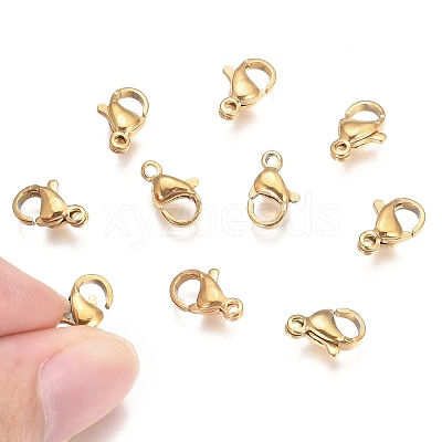 304 Stainless Steel Lobster Claw Clasps LS-STAS-T040-PJ212-10-1
