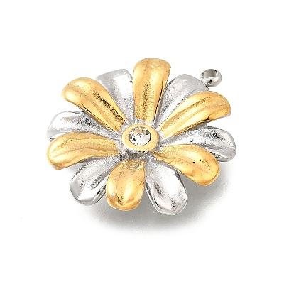 304 Stainless Steel & Rhinestone Pendants STAS-M123-02A-PG-1