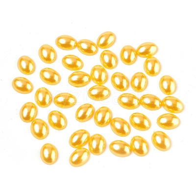 ABS Plastic Imitation Pearl Cabochons SACR-R755-8x6mm-Z32-1