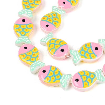 Dyed & Heated Glass Enamel Beads GLAA-T023-45C-1