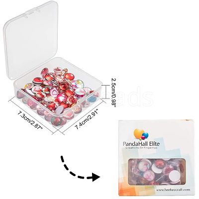 Flatback Glass Cabochons for DIY Projects GGLA-PH0005-12mm-06A-1