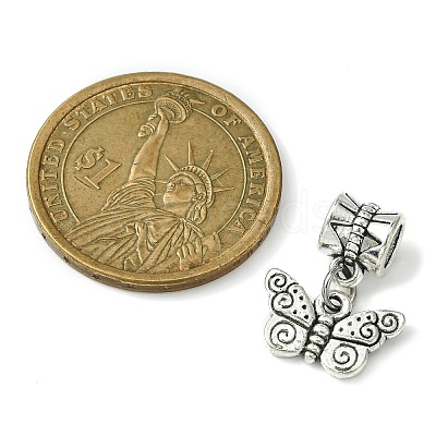 Tibetan Style Alloy European Dangle Charms PALLOY-JF02508-1