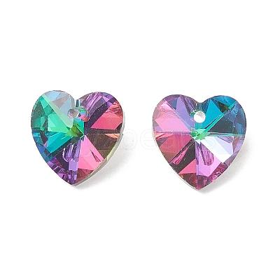 Faceted Glass Charms RGLA-L026-B07-1