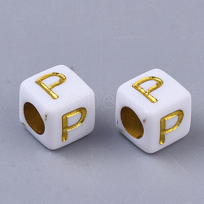 Plating Acrylic Beads SACR-S297-09P-1