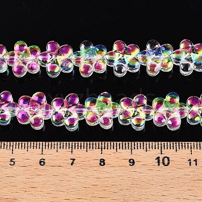 Electroplate Glass Beads Strands EGLA-T028-02C-1