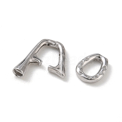925 Sterling Silver Micro Pave Clear Cubic Zirconia Fold Over Clasps SE-CBAF1B0-03P-1
