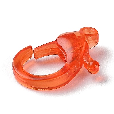 Transparent Plastic Lobster CLaw Clasps KY-H005-A11-1