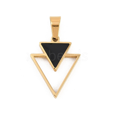 304 Stainless Steel Enamel Pendants STAS-B137-03G-1