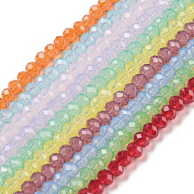 Baking Paint Transparent Glass Beads Strands DGLA-A034-J2mm-B-1