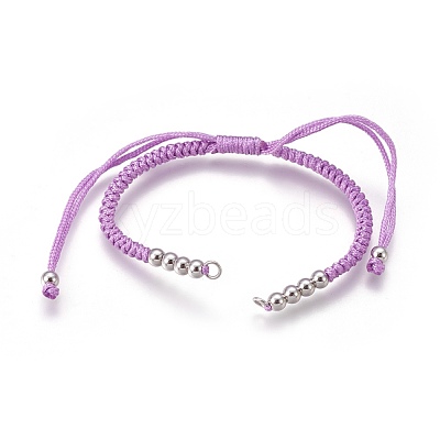 Nylon Cord Braided Bead Bracelets Making BJEW-F360-FP10-1