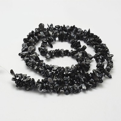 Natural Snowflake Obsidian Beads Strands G-F328-10-1